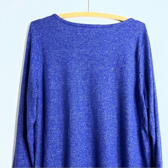 Soft Surroundings Blue Long Sleeve V-Neck Cozy Cabin Pullover Tunic Size XL - Picture 3 of 11